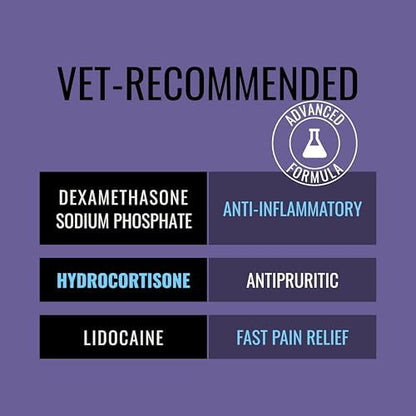 NOVEHA 1% Hydrocortisone Spray for Dogs, Cats, Horses – (3 x 120mL)