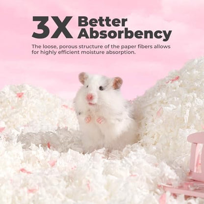 Hamster Bedding 50L Guinea Pig Paper Bedding Odor Control 99% Dust-Free