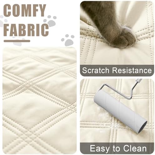 Smiry Waterproof Dog Bed Cover, Reversible Pet Blanket for Sofa Couch