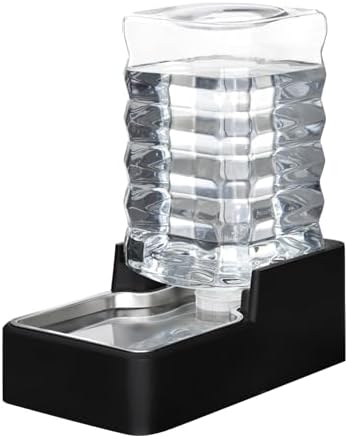 RIZZARI 2.4Gallon Dog Water Bowl Dispenser for Dogs:Leak Resistant Waterer