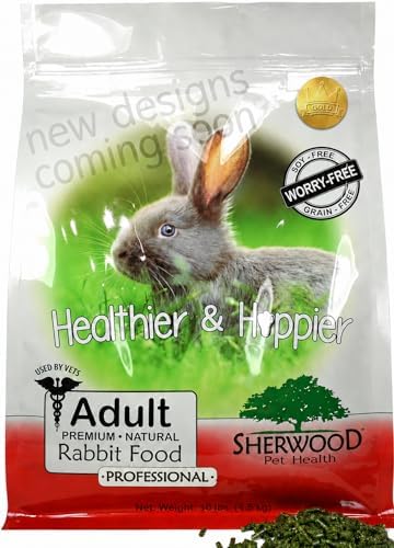 Sherwood Pet Health Adult Rabbit Food Professional 10 lbs, Grain and Soy-Free for Better Digestion