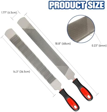18 Inch Hoof Rasp, Horseshoe File, Farrier File Tool, Carbon Steel, Suitable for Horse, Cow, Goat, Animal Hooves
