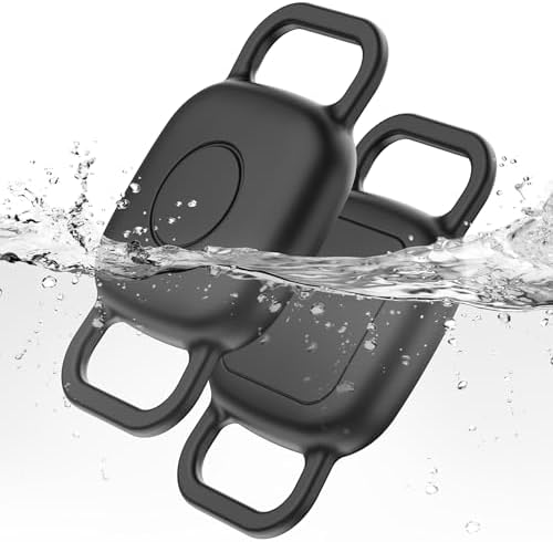 DDJ Waterproof Dog Collar Holder for Life360 Tile Mate Tracker, 2-Pack Durable Silicone Cover, Anti Lost for Life 360 Tile Tracker Case for Cat & pet Collars, Easy Installation, Lightweight, Black