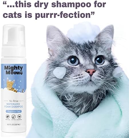 Waterless Foam Shampoo for Cats, Fragrance-Free, 8 fl oz