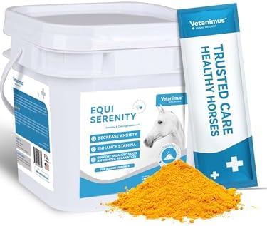 Horse Calming Support Powder – Helps Maintain Relaxed Behavior & Focus | Equine Taurine & Magnesium Blend | 30-Day Supply