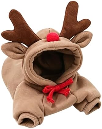 Warm Dog Winter Clothes Cute Dog Coat Hoodie, Coffee, XXL