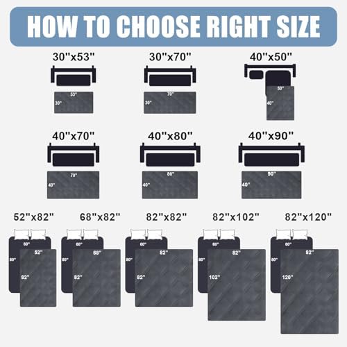 Smiry Waterproof Dog Bed Cover, Reversible Pet Blanket for Sofa Couch