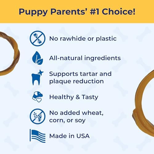 N-Bone Grain-Free Puppy Teething Treats, Blueberry & BBQ Flavor, Natural Puppy Chews, Helps Soothe Teething Gums, Calcium Enriched, 6 Rings