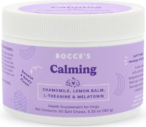 Bocce's Bakery Calming Supplement Chews, Banana & Honey Flavor (60 ct)