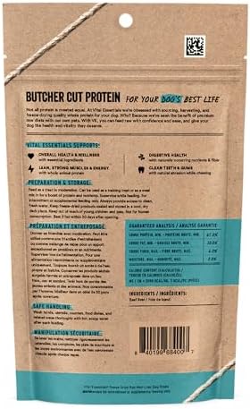 Vital Essentials Freeze Dried Dog Treats | Beef Liver, Single Ingredient | Premium Quality | Grain Free Training Treats for Dogs, 2.1 oz Bag (Pack of 2)
