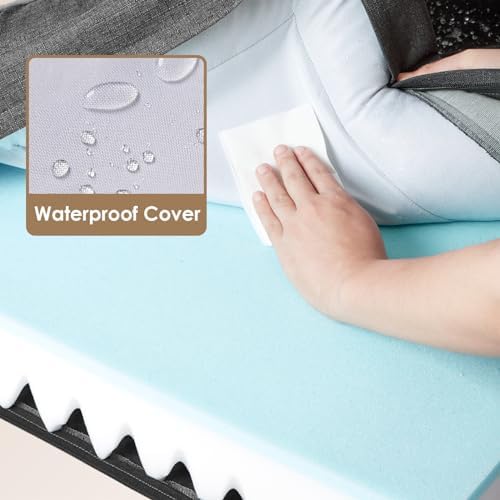 EHEYCIGA Orthopedic Dog Bed Medium Size Dog, Waterproof Washable Pet Beds