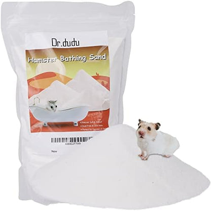 DR.DUDU 6.6lb Hamster Sand for Sand Bath, Hamster Cage Accessories(White)