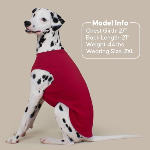 KYEESE 2Pack Waffle Dog Shirt for Medium Large Dogs Striped Dog Sweater