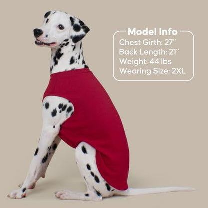 KYEESE 2Pack Waffle Dog Shirt for Medium Large Dogs Striped Dog Sweater