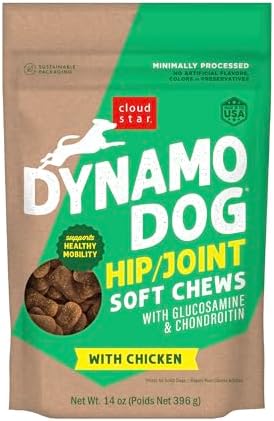 Cloud Star Dynamo Dog Treats, Hip & Joint, Soft & Chewy, Chicken, 14 oz.