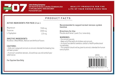 Formula 707 Calming Fresh Packs for Horses, 28-Day Supply