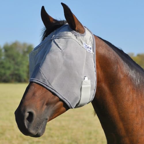 Cashel Crusader Fly Mask, Standard (Grey, Yearling)