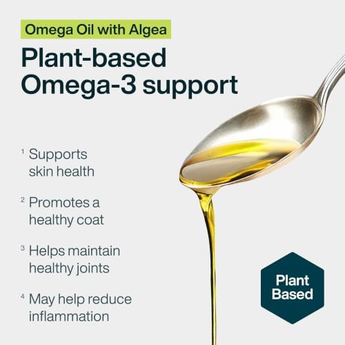 JustFoodForDogs Omega 3 for Dogs, Omega Oil for Dogs Skin, Coat, Joint -8Oz
