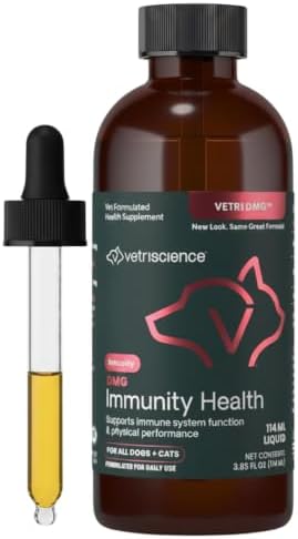 VetriScience DMG Immunity Health Easy-Dose Liquid for Dogs and Cats, 114 ml