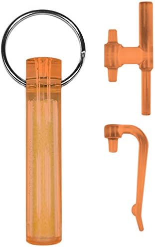 GEAR AID Ni Glo 2” UV Rechargeable Glowing Keychain – Multi-Purpose Glow-in-the-Dark Accessory for Camping