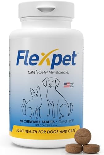 Hip & Joint Supplement for Dogs & Cats with Cetyl Myristoleate, Glucosamine, Collagen, MSM - Advanced Joint Support for Mobility, Senior Pets, Small & Large Breeds - 60 Tablets (Pork Liver)