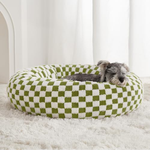 BFPETHOME Small Washable Cozy Donut Dog Beds for Dogs