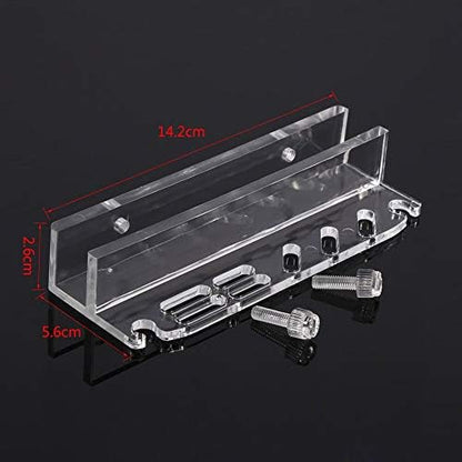 Fdit Acrylic Water Plants Grass Maintenance Tool Holder Aquarium Rack Organizer Fish Tweezers Scissors Storage Rack