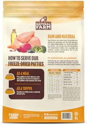 Freeze-Dried Chicken Patties (14-oz bag) by Natural Farm Shop