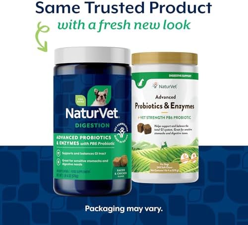 NaturVet Advanced Probiotics & Enzymes Dog Supplement - 240 Soft Chews