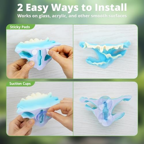 Westant Mushroom Decor for Reptile Tank, Pet-Safe (Lagoon, Shelf Cap)