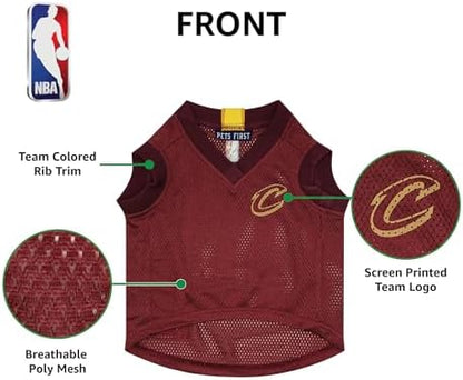 NBA Cleveland Cavaliers Dog Jersey, Small - Tank Top Basketball Pet Jersey (Pack of 2)