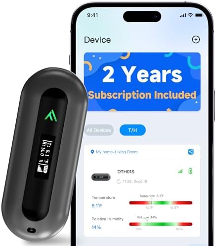 Cellular Temperature Monitor for RV Pet Safety – 4G Remote Temperature, Humidity & Power Outage Monitor for Vacation Home & Server Room | App Controlled | No WiFi | 2 Year Subscription Included
