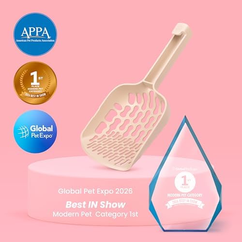 Lady N Cat Litter Scoop for tofu and Clay Litter, Durable Easy-to-Clean ABS