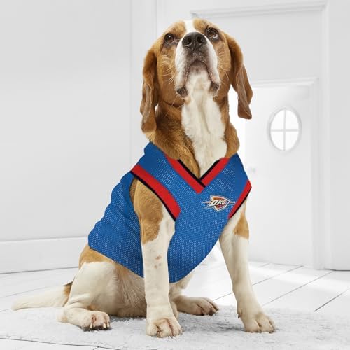 NBA OKLAHOMA CITY THUNDER DOG Jersey, Small - Tank Top Basketball Pet Jersey
