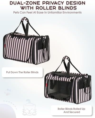 BurgeonNest Soft-Sided Cat Carrier for Cats up to 20 lbs