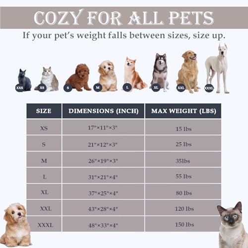 Washable Calming Dog & Cat Bed for Ultra Large Small Medium Size Pet