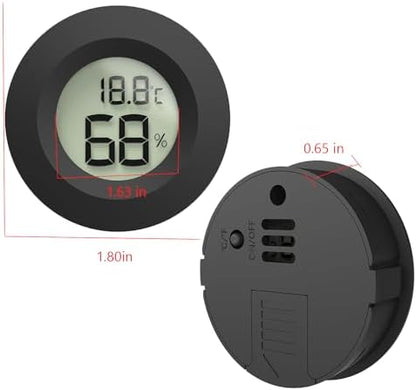 Reptile Tank Accessories, 2pcs Reptile Thermometer and Humidity Gauge, Bearded Dragon Tank Thermometer Humidity Gauge for Jumping Spider, Leopard Gecko, Hermit Crab, Gecko, Ball Python, Lizard.