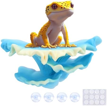 Westant Mushroom Decor for Reptile Tank, Pet-Safe (Lagoon, Shelf Cap)