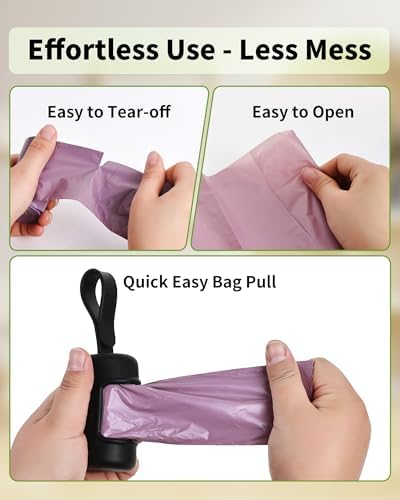 Funtin Dog Poop Bags, 60ct Extra Thick 1.8mil Unscented Waste Bag Rolls