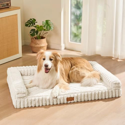 Orthopedic Medium Dog Bed Furry Pet Bed, Washable Cover 30''X20''