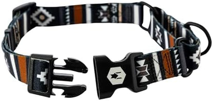 Wolfgang Heavy Duty Martingale Dog Collar with Quick Release Nylon Buckle for Walking & Training, NewMoon Print, Medium