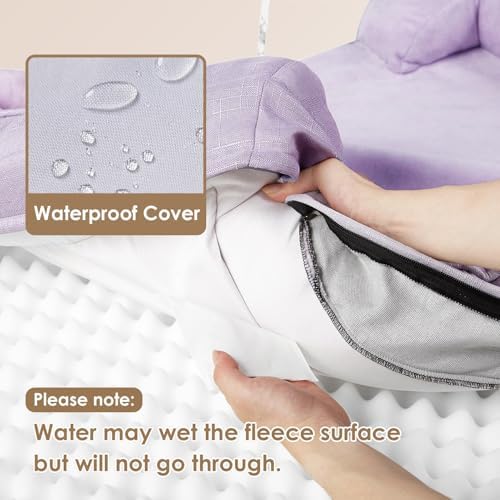 EHEYCIGA Orthopedic Dog Bed Medium Size Dog, Waterproof Washable Pet Beds