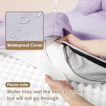 EHEYCIGA Orthopedic Dog Bed Medium Size Dog, Waterproof Washable Pet Beds