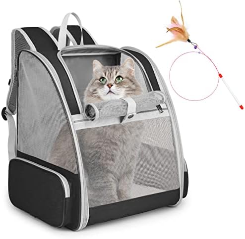 Cat Backpack Carrier, Ventilated Dog Mesh Backpack Carrier for Small Pet