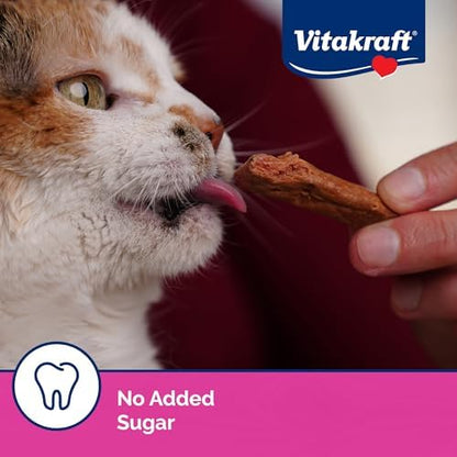 Vitakraft PurrSticks for Cats - Nutritious & Healthy Soft Cat Treats - Gently Oven Roasted Meat Sticks for Cats w/ 70% Meat - Easy-to-Serve Cat Chew Sticks (Salmon, 60 Pack)