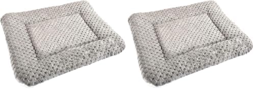 Small Animal Bed Mat, Soft & Warm, Suitable for Guinea Pig, Hamster, Rabbit, Rat and Bearded Dragon (X-Large(13.3''x9.4''), Mesh Grey) (Pack of 2)