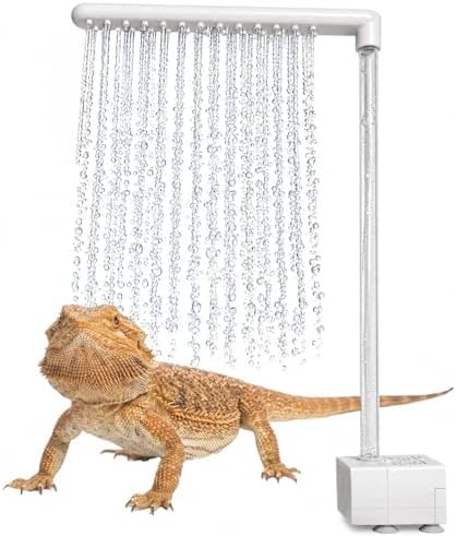 Bearded Dragon Bath Fountain, Reptile Water Fountain with USB Pump