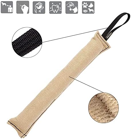 Dingo Gear Bite Tug with 1 Handle Reinforced for Dog Training and Fun 60 x 8 cm, Jute