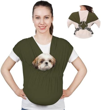 Supet Dog Sling Carrier for Small Pet, Adjustable Hands Free Front Backpack