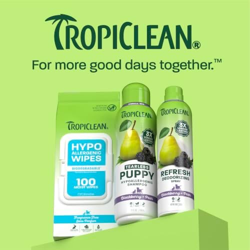 TropiClean Tearless Puppy Shampoo, 3X Long-Lasting Scent, 20oz
